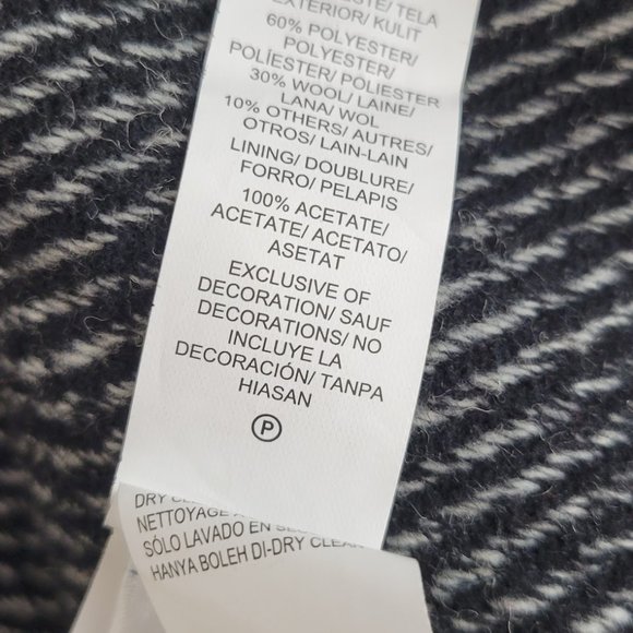 LUCKY BRAND Collection Drape Front coat black Sz M - Picture 9 of 9